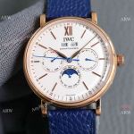 Swiss Copy IWC Portofino Perpetual Calendar Cal.82650 Watches Rose Gold Case